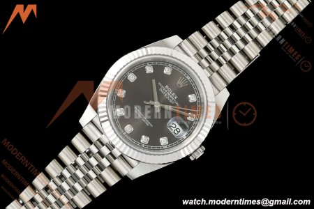 Rolex - Datejust 126334 41mm Jub Flt 904L SS/SS Gray/Dia SCF VR3235 | 롤렉스 데이트저스트 126334 41mm 주빌리 브레이슬릿 904L 스테인리스 스틸/스테인리스 스틸 그레이 다이얼 다이아몬드 인덱스 SCF VR3235 무브먼트