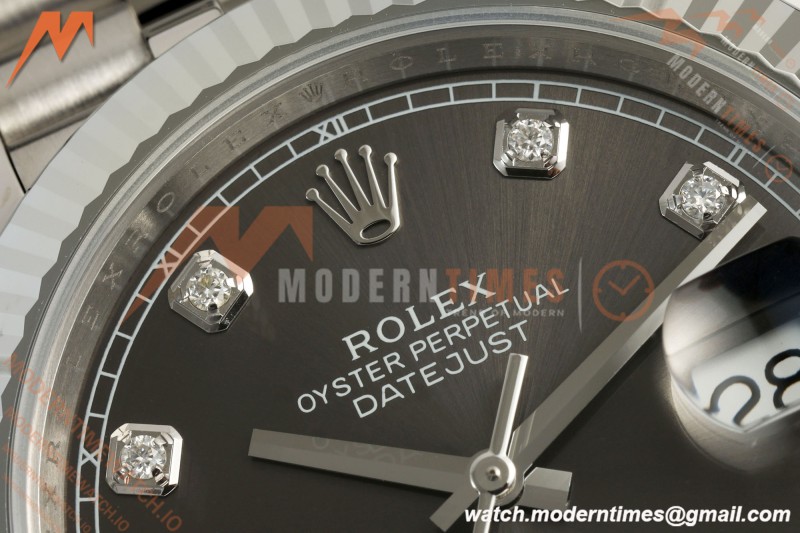 Rolex - Datejust 126334 41mm Jub Flt 904L SS/SS Gray/Dia SCF VR3235 | 롤렉스 데이트저스트 126334 41mm 주빌리 브레이슬릿 904L 스테인리스 스틸/스테인리스 스틸 그레이 다이얼 다이아몬드 인덱스 SCF VR3235 무브먼트