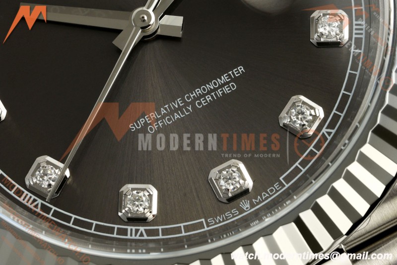 Rolex - Datejust 126334 41mm Jub Flt 904L SS/SS Gray/Dia SCF VR3235 | 롤렉스 데이트저스트 126334 41mm 주빌리 브레이슬릿 904L 스테인리스 스틸/스테인리스 스틸 그레이 다이얼 다이아몬드 인덱스 SCF VR3235 무브먼트