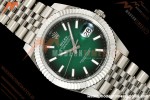 Rolex - Datejust 126334 41mm Jub Flt 904L SS/SS Ombre Green/Stk EWEF DD3235