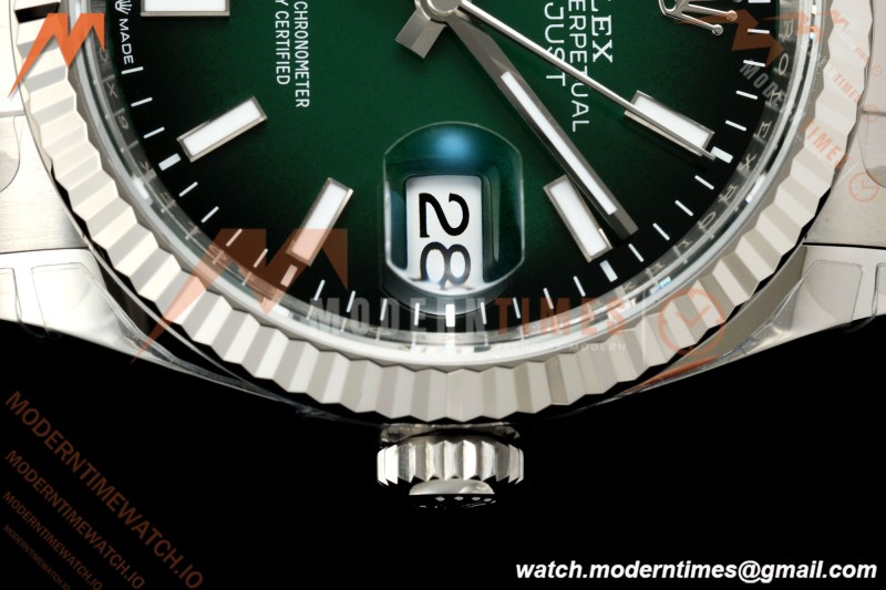 Rolex - Datejust 126234 36mm Oys Flt 904L SS/SS Ombre Green/Stk VSF V2 DD3235