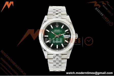 Rolex - Datejust 126334 41mm Jub Flt 904L SS/SS Ombre Green/Stk VSF V2 DD3235