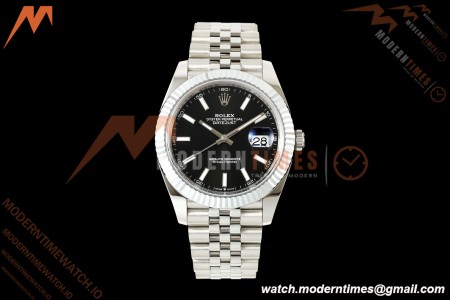Rolex - Datejust 126334 41mm Jub Flt 904L SS/SS Blk/Stk MZF JH3235