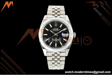 Rolex - Datejust 126334 41mm Jub Flt 904L SS/SS Blk/Stk MZF JH3235