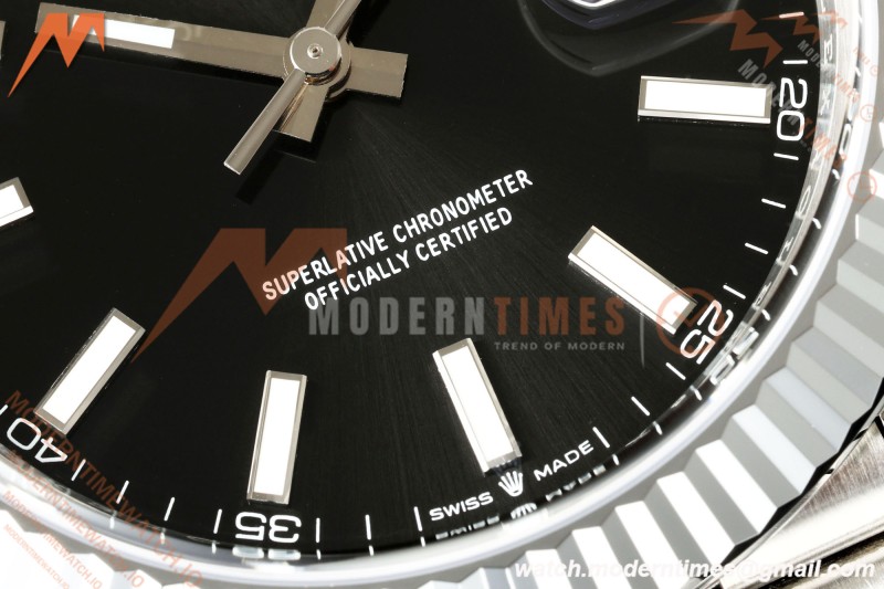Rolex - Datejust 126334 41mm Jub Flt 904L SS/SS Blk/Stk MZF JH3235