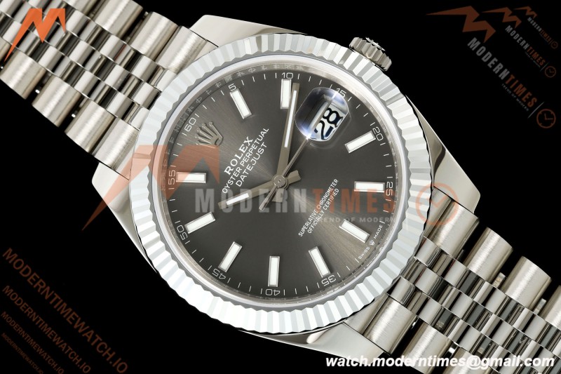 Rolex - Datejust 126334 41mm Jub Flt 904L SS/SS Grey/Stk MZF JH3235