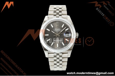 Rolex - Datejust 126334 41mm Jub Flt 904L SS/SS Grey/Stk MZF JH3235