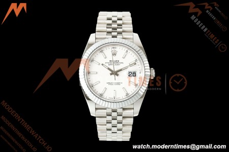 Rolex - Datejust 126334 41mm Jub Flt 904L SS/SS Wht/Stk MZF JH3235