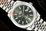 Rolex - Datejust 126334 41mm Jub Flt 904L SS/SS Grn/Stk MZF JH3235