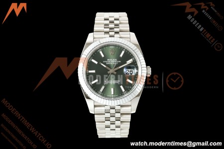 Rolex - Datejust 126334 41mm Jub Flt 904L SS/SS Grn/Stk MZF JH3235