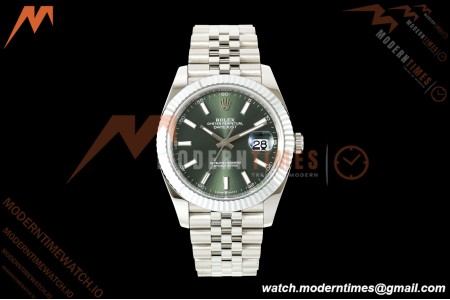 Rolex - Datejust 126334 41mm Jub Flt 904L SS/SS Grn/Stk MZF JH3235