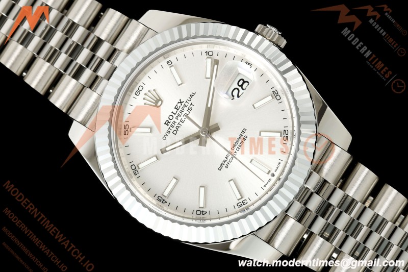 Rolex - Datejust 126334 41mm Jub Flt 904L SS/SS Silver/Stk MZF JH3235