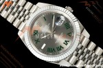 Rolex - Datejust 126334 41mm Wimbledon Jub Flt 904L SS/SS Grey/Rmn MZF JH3235