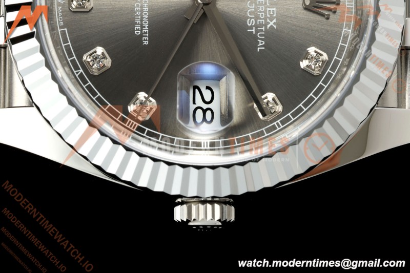 Rolex - Datejust 126334 41mm Jub Flt 904L SS/SS Grey/Dia MZF JH3235