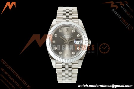 Rolex - Datejust 126334 41mm Jub Flt 904L SS/SS Grey/Dia MZF JH3235