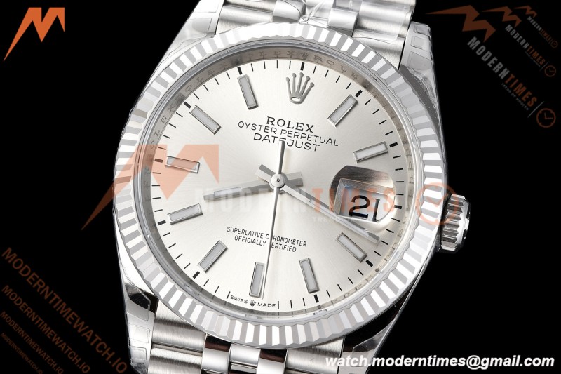 Rolex - Datejust 126234 36mm Jub Flt 904L SS/SS Silver/Stk VSF V2 DD3235