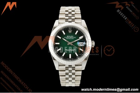 Rolex - Datejust 126334 41mm Jub Flt 904L SS/SS Ombre Green/Stk Clean Plus DD3235