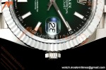 Rolex - Datejust 126334 41mm Jub Flt 904L SS/SS Ombre Green/Stk RGF JH3235 Free Sprung