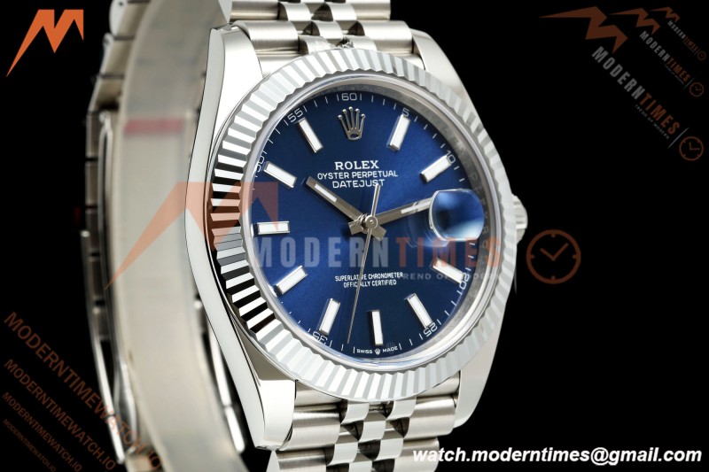 Rolex - Datejust 126334 41mm Jub Flt 904L SS/SS Blue/Stk RGF JH3235 Free Sprung