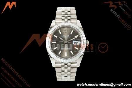 Rolex - Datejust 126334 41mm Jub Flt 904L SS/SS Grey/Stk RGF JH3235 Free Sprung