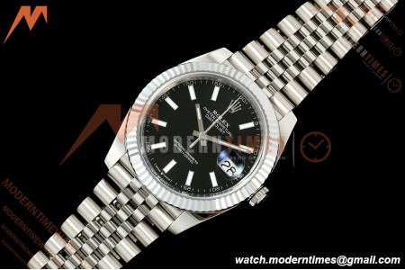 Rolex - Datejust 126334 41mm Jub Flt 904L SS/SS Blk/Stk RGF JH3235 Free Sprung