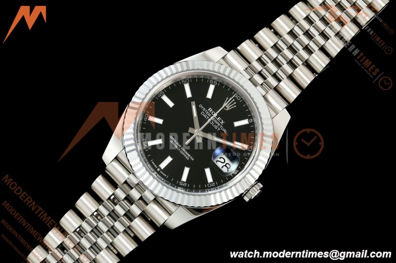 Rolex - Datejust 126334 41mm Jub Flt 904L SS/SS Blk/Stk RGF JH3235 Free Sprung