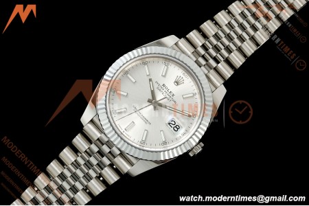Rolex - Datejust 126334 41mm Jub Flt 904L SS/SS Silver/Stk RGF JH3235 Free Sprung