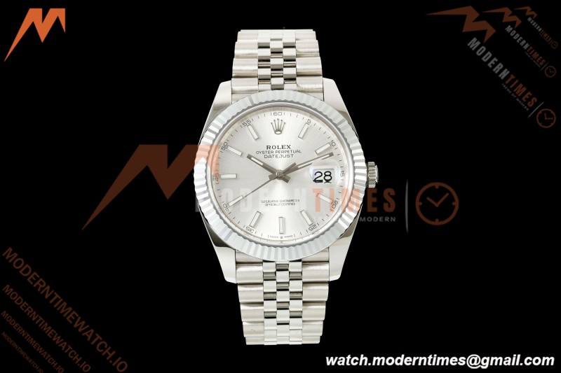Rolex - Datejust 126334 41mm Jub Flt 904L SS/SS Silver/Stk RGF JH3235 Free Sprung