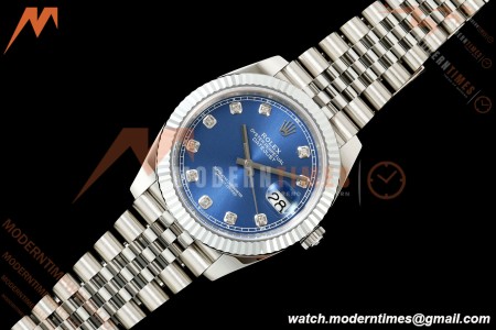 Rolex - Datejust 126334 41mm Jub Flt 904L SS/SS Blue/Dia RGF JH3235 Free Sprung