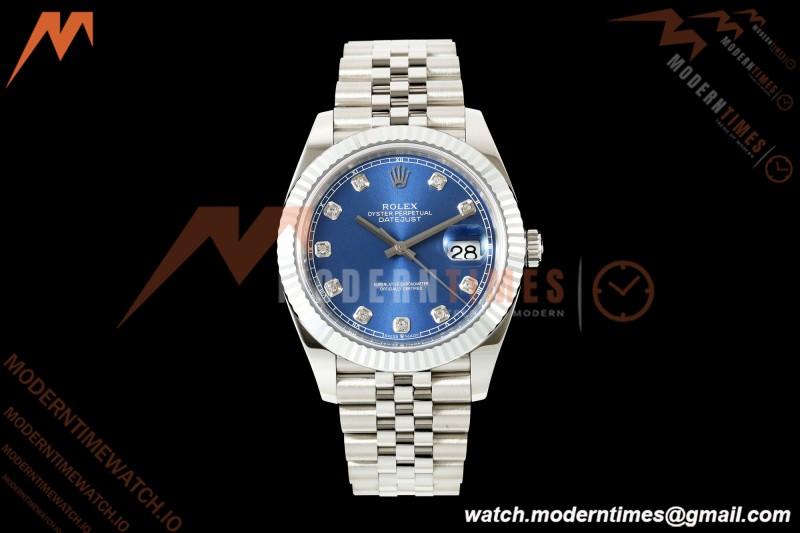 Rolex - Datejust 126334 41mm Jub Flt 904L SS/SS Blue/Dia RGF JH3235 Free Sprung