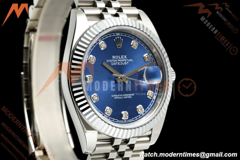 Rolex - Datejust 126334 41mm Jub Flt 904L SS/SS Blue/Dia RGF JH3235 Free Sprung