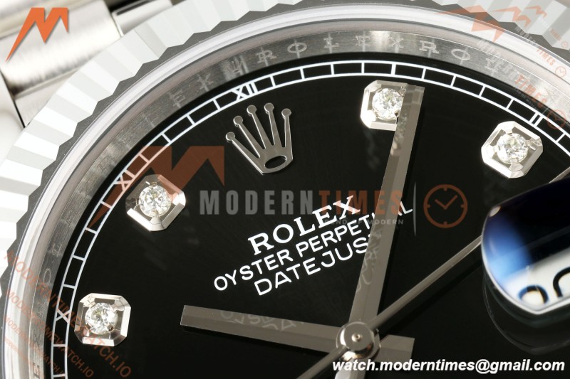 Rolex - Datejust 126334 41mm Jub Flt 904L SS/SS Blk/Dia RGF JH3235 Free Sprung