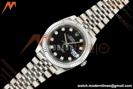 Rolex - Datejust 126334 41mm Jub Flt 904L SS/SS Blk/Dia RGF JH3235 Free Sprung