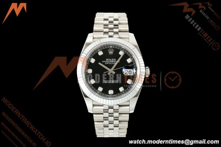 Rolex - Datejust 126334 41mm Jub Flt 904L SS/SS Blk/Dia RGF JH3235 Free Sprung