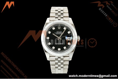 Rolex - Datejust 126334 41mm Jub Flt 904L SS/SS Blk/Dia RGF JH3235 Free Sprung