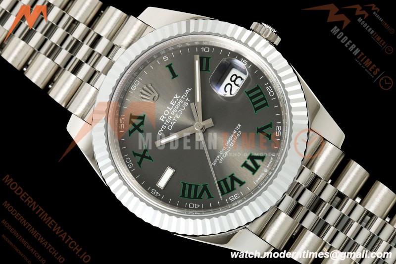 Rolex - Datejust 126334 41mm Jub Flt 904L SS/SS Grey/Rmn RGF JH3235 Free Sprung