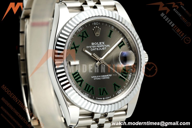 Rolex - Datejust 126334 41mm Jub Flt 904L SS/SS Grey/Rmn RGF JH3235 Free Sprung
