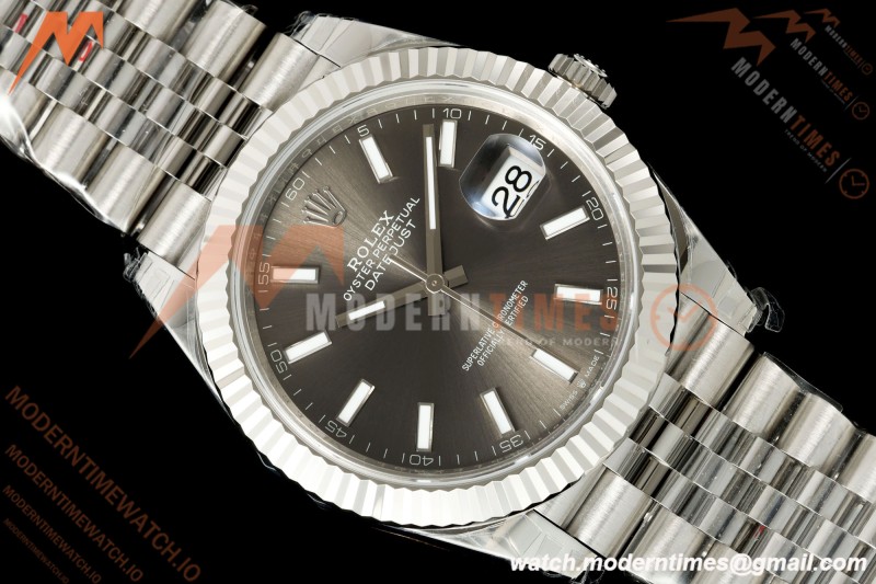 Rolex - Datejust 126334 41mm Jub Flt 904L SS/SS Grey/Stk VSF V2 DD3235 V2