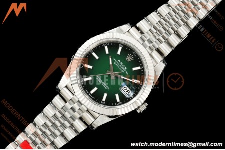 Rolex - Datejust 126334 41mm Jub Flt 904L SS/SS Ombre Green/Stk VSF V2 DD3235 V2