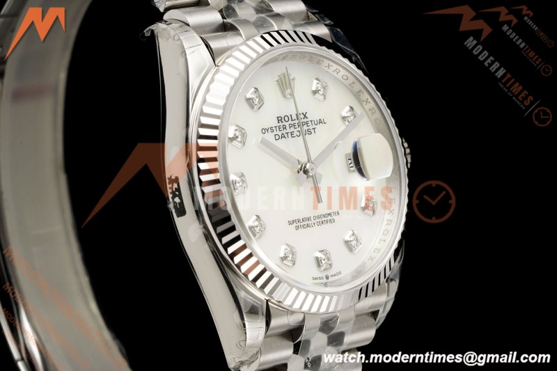 Rolex - Datejust 126234 36mm Jub Flt 904L SS/SS MOP/Dia VSF DD3235