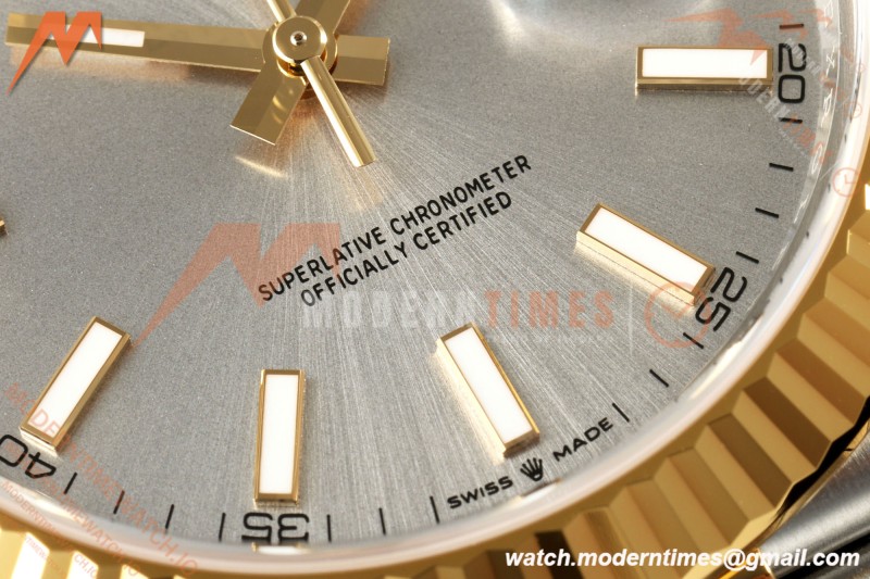 Rolex - Datejust 126333 41mm 904L Jub Flt YG/SS Gry/Stk RCF JH3235