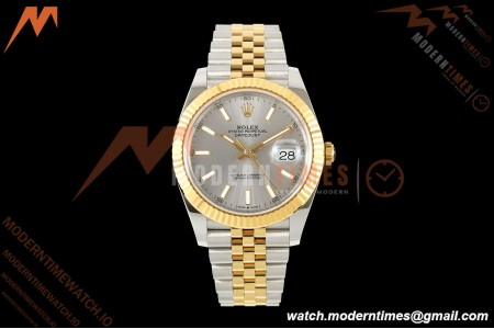 Rolex - Datejust 126333 41mm 904L Jub Flt YG/SS Gry/Stk RCF JH3235