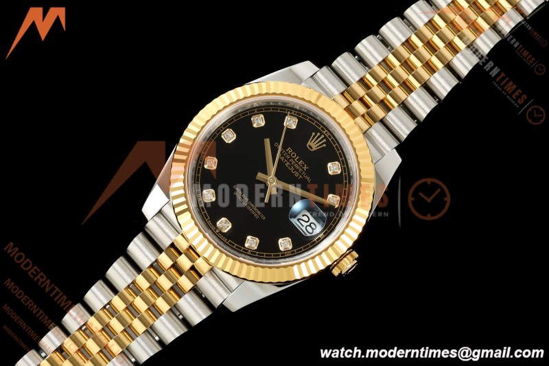 Rolex - Datejust 126333 41mm 904L Jub Flt YG/SS Blk/Dia RCF JH3235