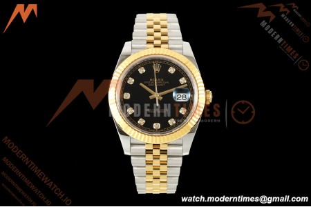 Rolex - Datejust 126333 41mm 904L Jub Flt YG/SS Blk/Dia RCF JH3235