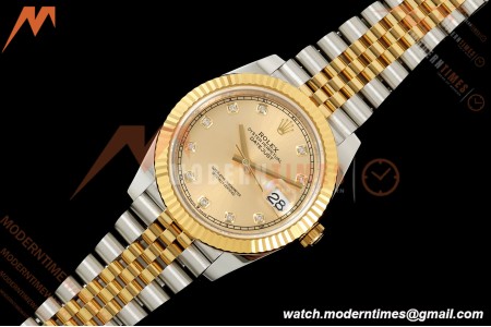Rolex - Datejust 126333 41mm 904L Jub Flt YG/SS YG/Dia RCF JH3235