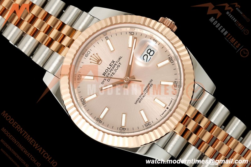 Rolex - Datejust 126331 41mm 904L Jub Flt RG/SS Pink/Stk RCF JH3235