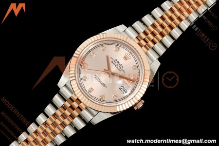 Rolex - Datejust 126331 41mm 904L Jub Flt RG/SS Pink/Dia RCF JH3235