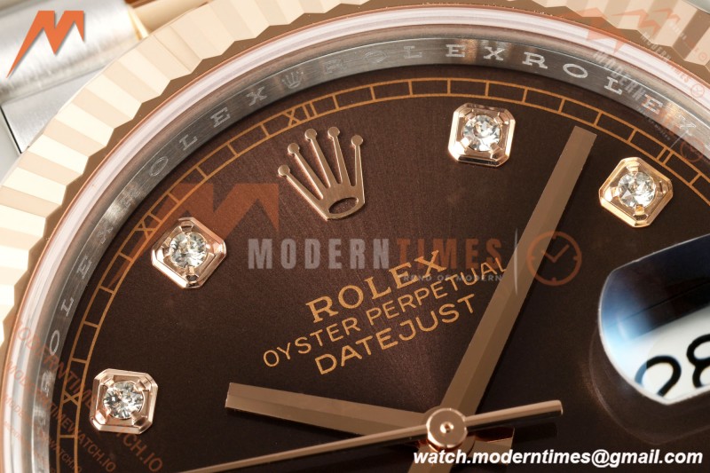 Rolex - Datejust 126331 41mm 904L Jub Flt RG/SS Brn/Dia RCF JH3235