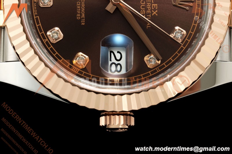 Rolex - Datejust 126331 41mm 904L Jub Flt RG/SS Brn/Dia RCF JH3235