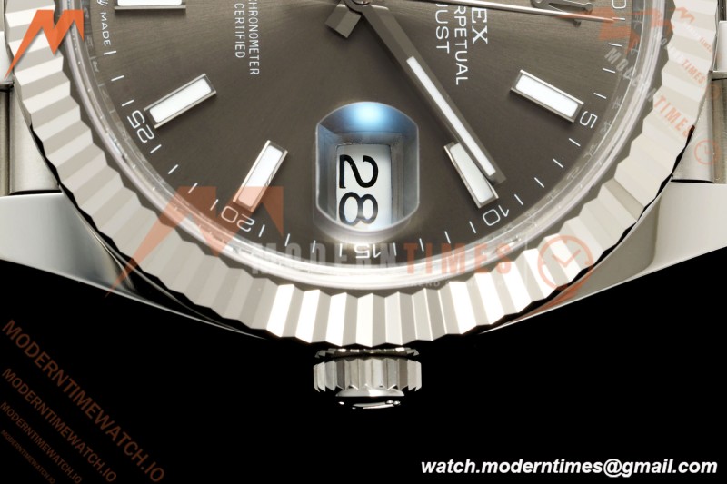 Rolex - Datejust 126334 41mm Jub Flt 904L SS/SS Gry/Stk RCF JH3235